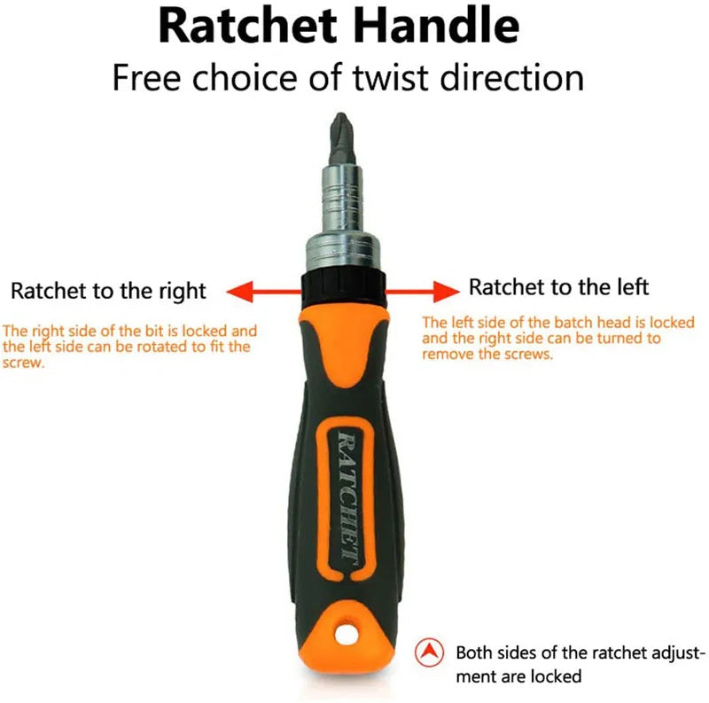 Labor-Saving Ratchet Screwdriver Set Household Combination Toolbox