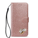 Wallet Glitter Clamshell High-end Case For iPhone