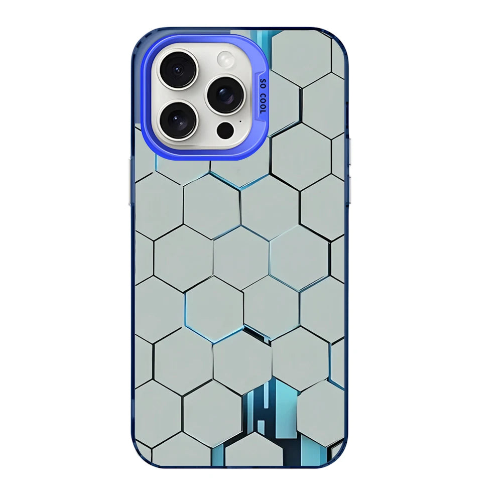 Matte Honeycomb Pattern Phone Case for iPhone