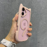 Cute Cat Ear Magnetic Case for iPhone