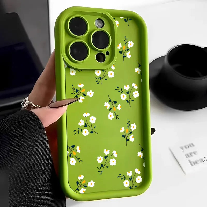 Flower Shockproof Soft Case For iPhone