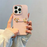 Cute 3D Cartoon Embroidery Dog Phone Case For iPhone