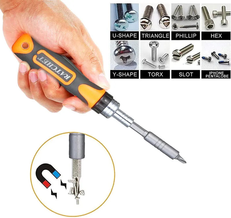 Labor-Saving Ratchet Screwdriver Set Household Combination Toolbox