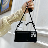 Lanyard Crossbody  Strap Card Slot Holder Cover For iPhone