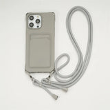 Lanyard Crossbody  Strap Card Slot Holder Cover For iPhone