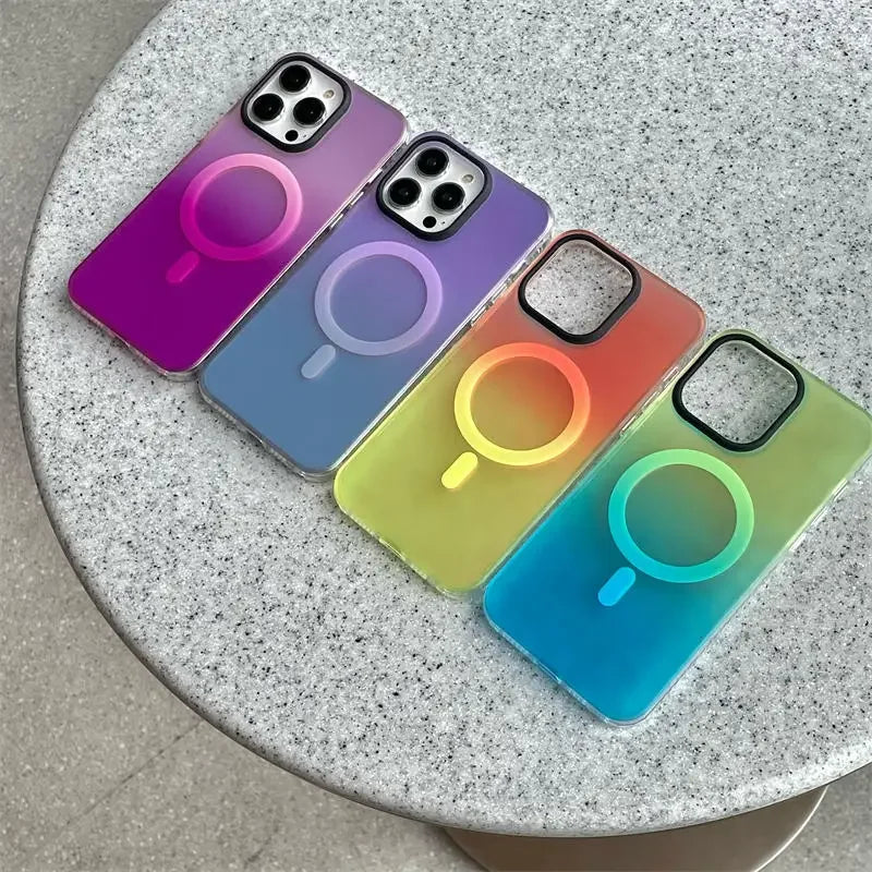 Laser Gradient Magnetic Case for iPhone