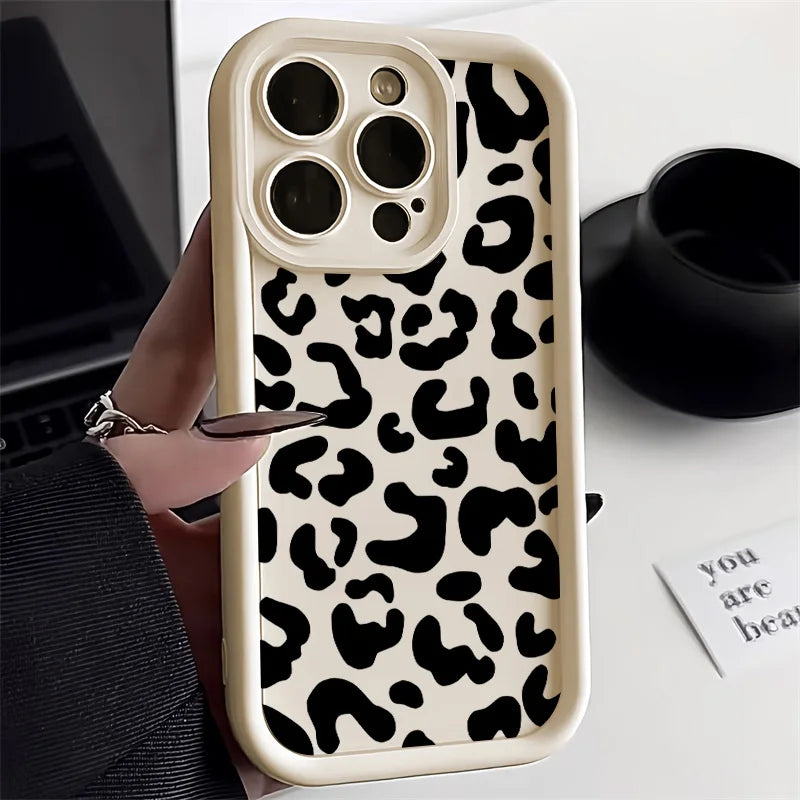 Leopard Print Silicone Phone Case For iPhone