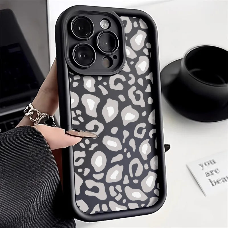 Leopard Print Silicone Phone Case For iPhone