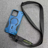 Outdoor Sports Long Strap Crossbody Magnetic Bracket Case for iPhone