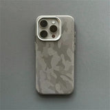 Luxury Camouflage Leather Magnetic Case For iPhone