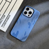 Luxury Camouflage Leather Magnetic Case For iPhone