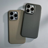 Luxury Corrugated Pattern Matte Hard PC Case For iPhone