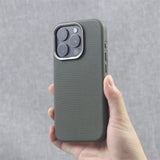 Luxury Diamond Texture PU Leather Magnetic Wireless Charge Shockproof Case For iPhone