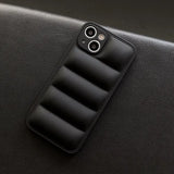 Luxury Down Jacket Fine Hole Silicon Case For iPhone