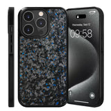 Luxury Gloss Real Carbon Fiber Armor Shockproof Wireless Charge Forged fiber Cover for iPhone