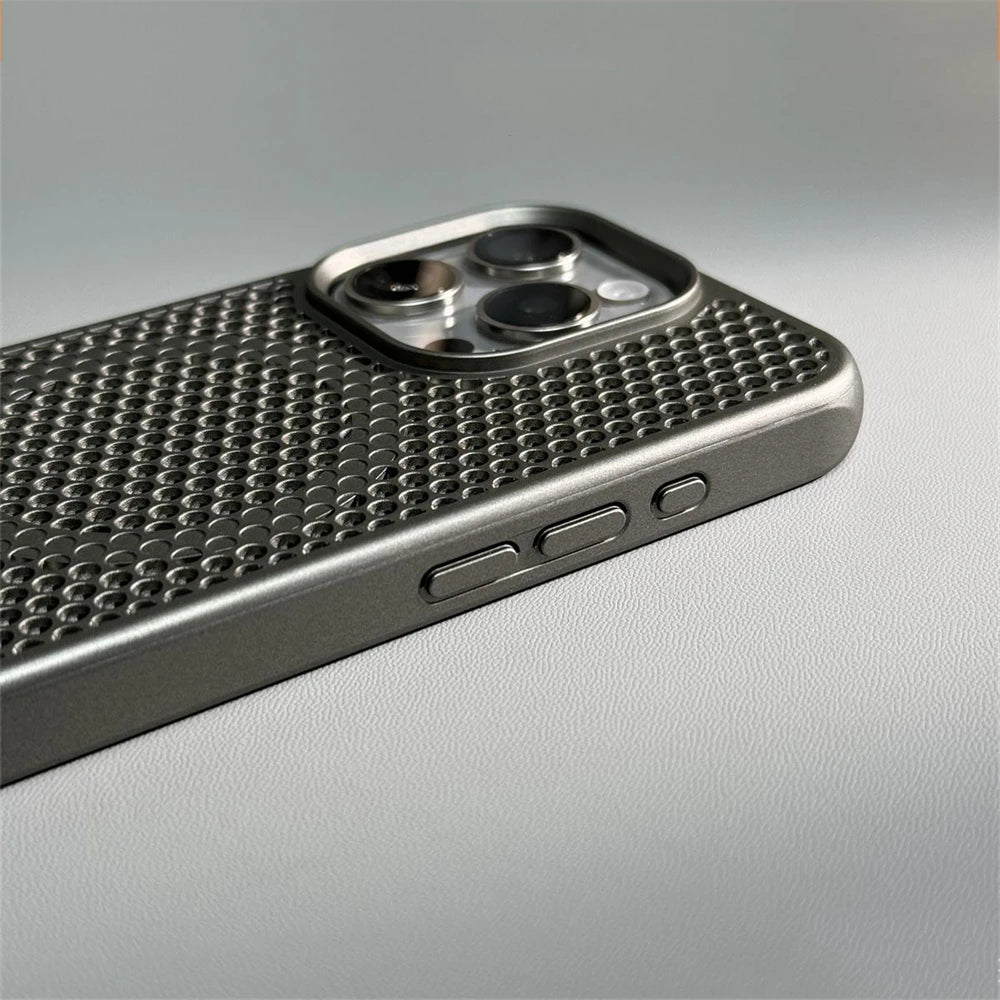 Luxury Heat Dissipation Breathable Magnetic Case For iPhone