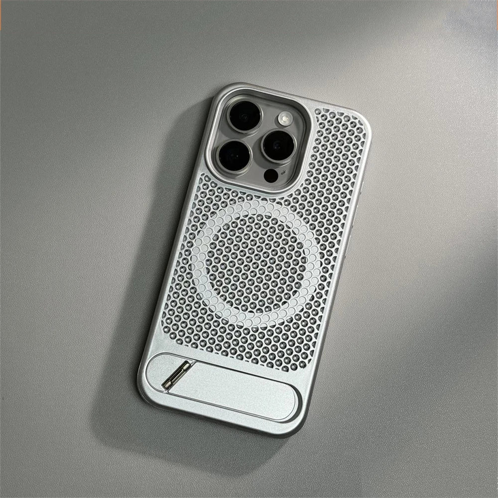 Luxury Heat Dissipation Breathable Magnetic Case For iPhone