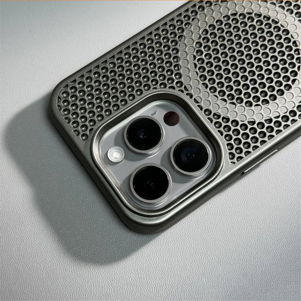 Luxury Heat Dissipation Breathable Magnetic Case For iPhone