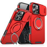 Luxury Heavy-Duty Rugged Armor Magnetic Bracket Case For iPhone