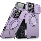 Luxury Heavy-Duty Rugged Armor Magnetic Bracket Case For iPhone