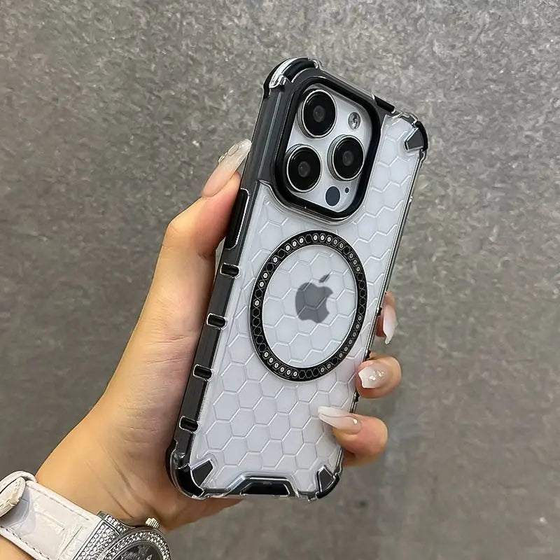 Luxury Honeycomb Magnetic Phone Cases For iPhone