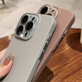 Luxury Leather Texture Silicone Case for iPhone