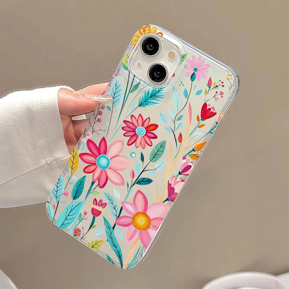 Luxury Flowers Phone Case For iPhone