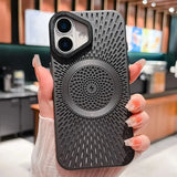 Luxury Matte Hollow Magnetic Radiating Case for iPhone