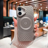 Luxury Matte Hollow Magnetic Radiating Case for iPhone