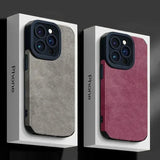 Luxury Matte Leather Case For iPhone