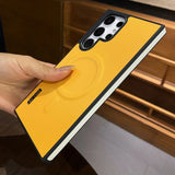 Luxury Matte Leather Magnetic Case For Samsung