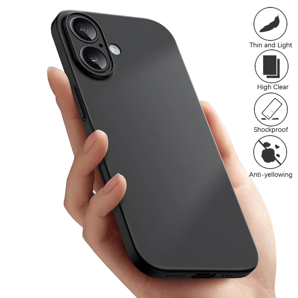 Luxury Matte Silicone Soft  Ultra Thin Frosted Plain Case For iPhone