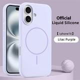 Luxury Official Liquid Silicone Magnetic Case For iPhone