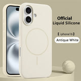 Luxury Official Liquid Silicone Magnetic Case For iPhone