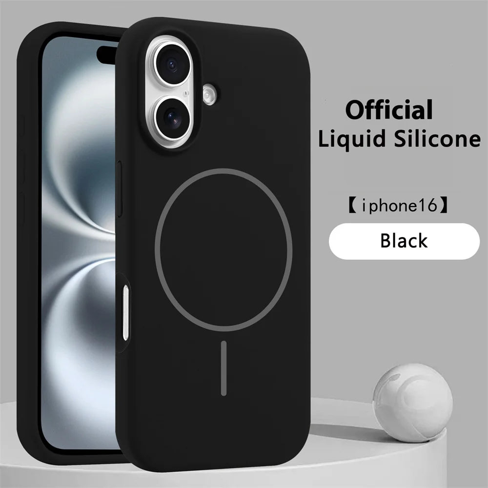 Luxury Official Liquid Silicone Magnetic Case For iPhone