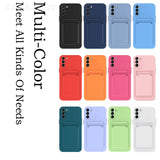 Luxury Soft Silicone Card Holder Slot Case For iPhone