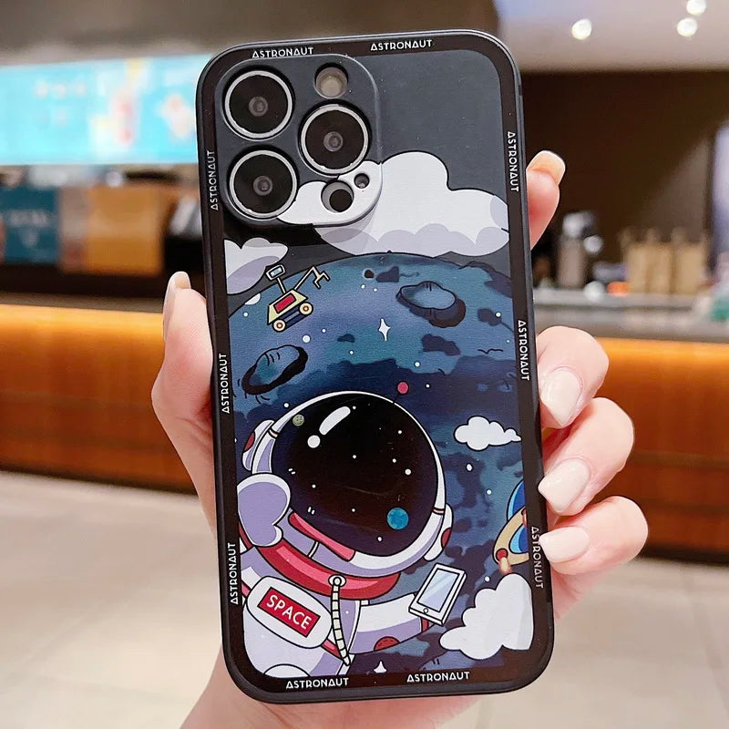 Luxury Space Astronaut Phone Case For iPhone