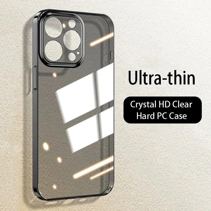 Luxury Ultra Thin Transparent Hard PC Case For iPhone