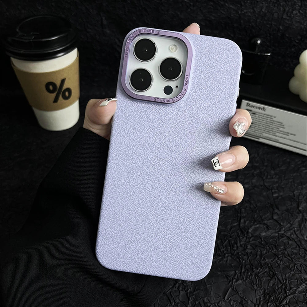Lychee Pattern Hard PC For Magnetic Thin Case For iPhone