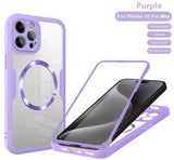 Magnetic 360 Front+Back Clear Case For iPhone