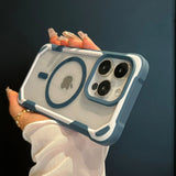 Magnetic Shockroof Transparent Case For iPhone