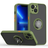 2025 New Shockproof Matte Magnetic Ring Holder Case For iPhone