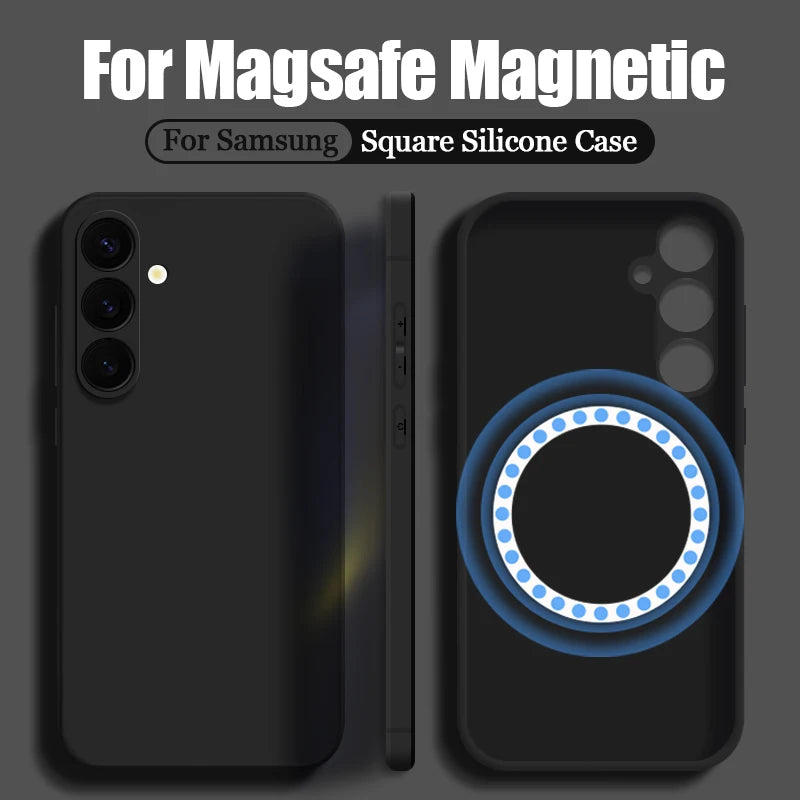 Magnetic Silicone Phone Case For Samsung