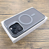 Matte Translucent Camera Stand Holder Magnetic Case For iPhone