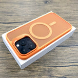 Matte Translucent Camera Stand Holder Magnetic Case For iPhone