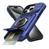 Wallet Magnetic Rotated Ring Kickstand Case For iPhone