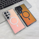 Magnetic Frosted Gradient Dual-Color Edge Shockproof Phone Case for Samsung