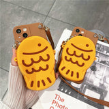 Creative Fish-shaped Wallet Crossbody Case for iPhone
