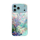 Blue Sky Floral Electroplated Case for iPhone