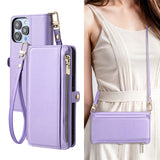 Card Wallet Shockproof Case with Lanyard for iPhone